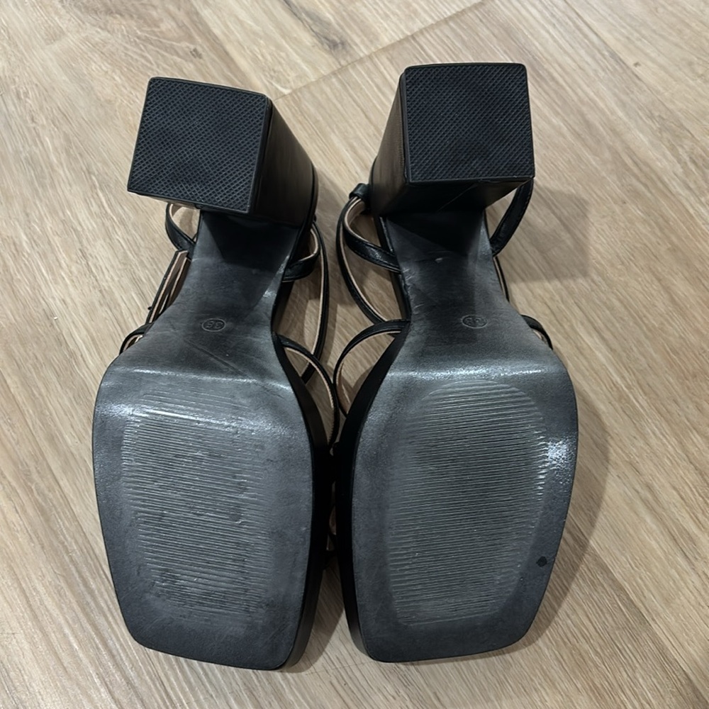 NEW Women’s Black Platform Ankle Strap Sandals - Picture 4 of 5